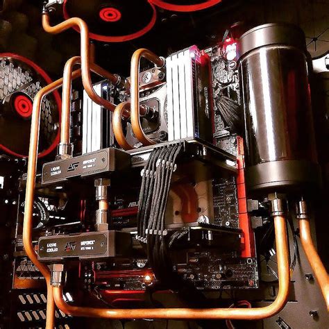 Brass water cooled gaming desktop created and designed by XOTIC PC ...