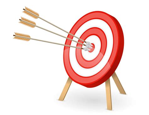 Target with arrows in bullseye 1760507 Vector Art at Vecteezy