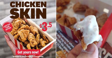 KFC Chicken Skin now available in 20 outlets. You can even add Sour ...