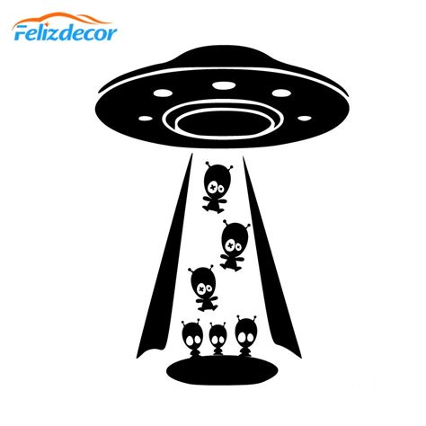 Aliexpress.com : Buy Alien invaders stick family Car Decal Art UFO Car ...