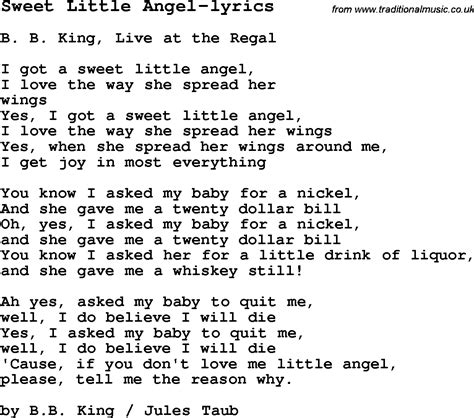 Blues Guitar lesson for Sweet Little Angel-lyrics, with Chords, Tabs ...