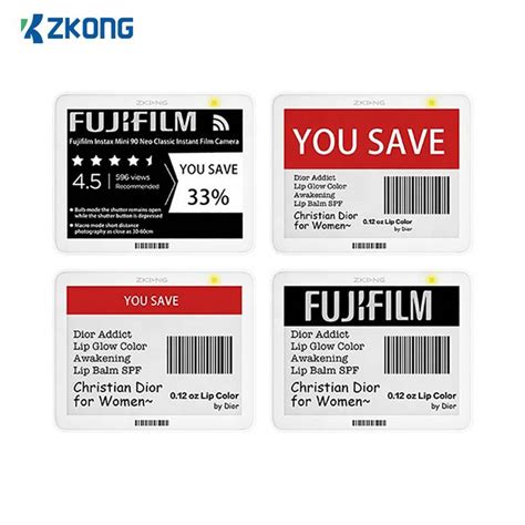 Wholesale zkong digital price tag E-INK bluetooth 5.0 NFC electronic ...