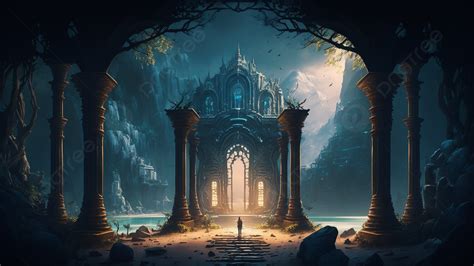 Castle Game Scene Mysterious Fantasy Background, Game Scene, Mysterious, Dream Background Image ...