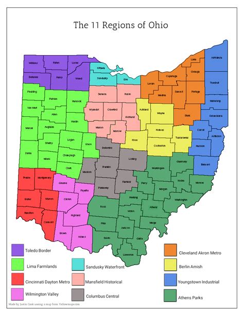 My Map of Ohio's different regions 2.0. Please give feedback. : r/Ohio