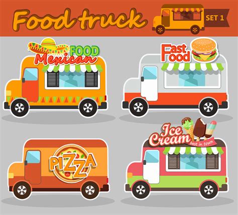 Food truck 336066 Vector Art at Vecteezy