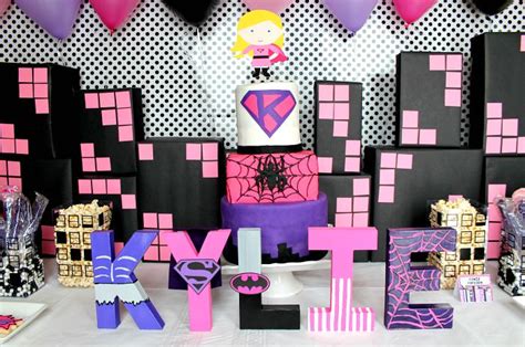 Girly Superhero Birthday Party Ideas - The Love Nerds