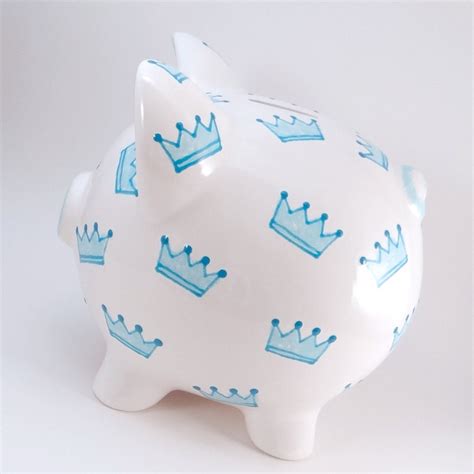 Crown Prince Piggy Bank Personalized Piggy Bank Prince