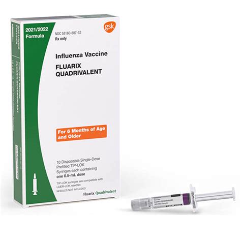 Fluarix Quadrivalent (Flu Vaccine 2022-2023), Prefilled Syringes 60 mc ...