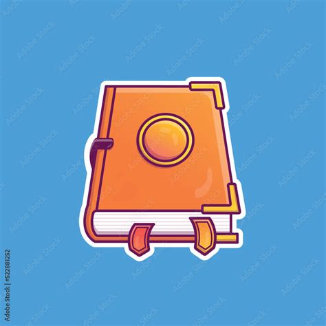 Cartoon magic book in vector illustration. Isolated object vector. Flat cartoon style Stock ...