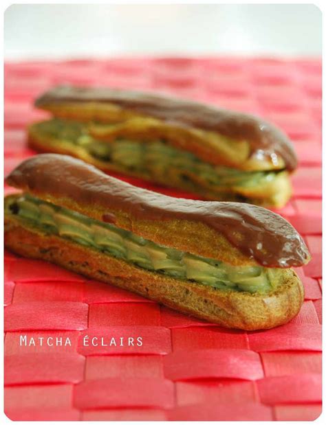 Matcha (green tea) éclairs | Eclair recipe, Eclairs, Recipes