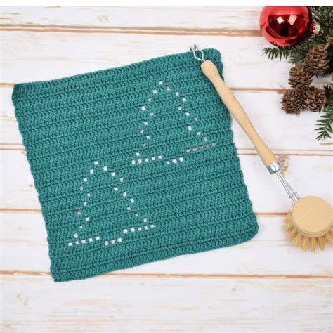 Dishcloth - Christmas tree | Patterns | - Hobbii.com