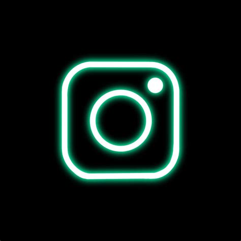 Download Instagram Black Neon Logo Background | Wallpapers.com