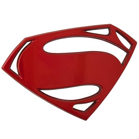 Buy Fan EmblemsFan Emblems Superman 3D Car Badge (BvS Logo - Red Chrome) Online at desertcartIsrael