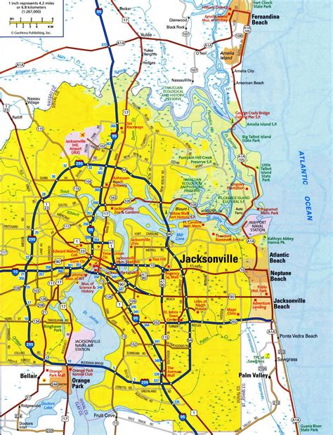 City map of Jacksonville FL - Jacksonville city limits map (Florida - USA)