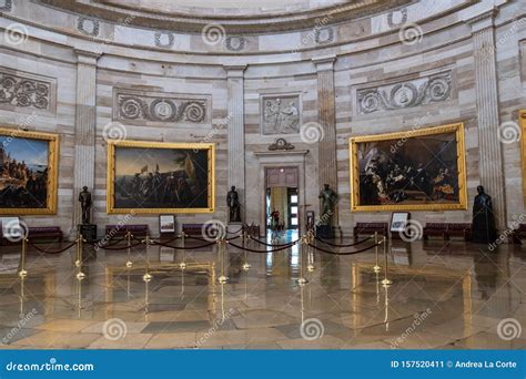 Statues and Ceremonies Room in US Capitol Rotunda. Editorial Photo ...