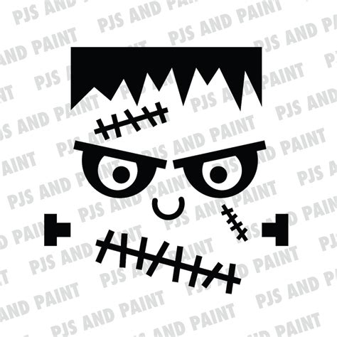 Frankenstein Face SVG, Frankenstein Face, Halloween Svg, Frankenstein ...