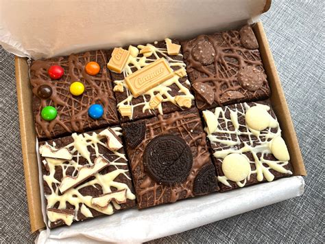 Assorted Fudgy Letterbox Brownies - Etsy Canada in 2023 | Fudgy, Box brownies, Chocolate desserts