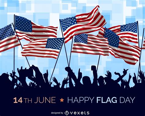 USA Flag Day Illustration Vector Download