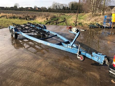 4500KG TWIN AXLE AMERICAN BUNKED BOAT TRAILER HEAVY DUTY IDEAL YARD ...