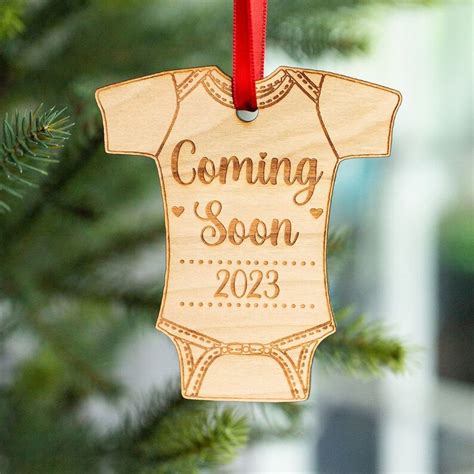 Coming Soon 2023 Engraved and Cut Wooden Ornament Charm Baby - Etsy