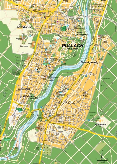 Map Pullach, Bavaria - Bayern, Germany. Maps and directions at hot-map.