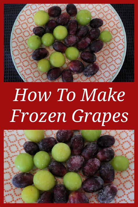 How to make frozen grapes - Freeze grapes for smoothie, sorbet or snack | Grape recipes, Frozen ...