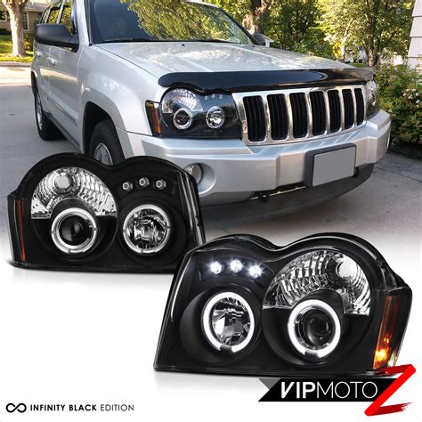 [BEST] 2005-2007 Jeep Grand Cherokee Laredo SRT Limited Black LED Halo Headlight • CAD $221.84 ...