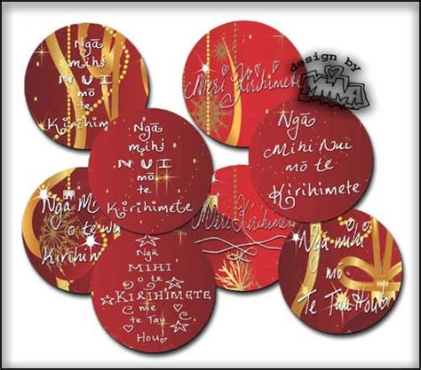 Maori Printables: Maori Christmas Discs