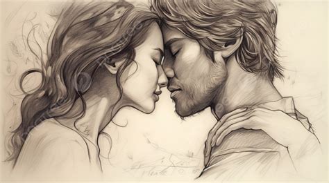 Couples Kissing Drawing