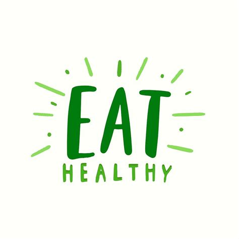 Eat healthy typography vector in green | free image by rawpixel.com / Aum | Healthy food logo ...