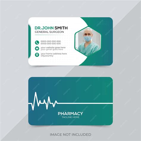 Premium Vector | Modern medical doctor business card template card