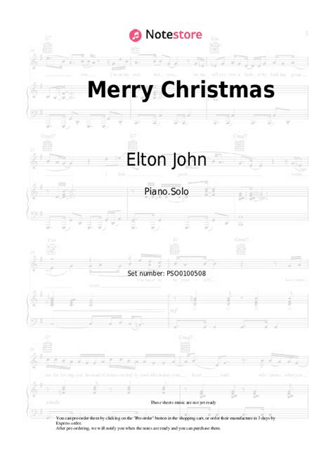 Merry Christmas piano sheet music Ed Sheeran, Elton John in Note-Store ...