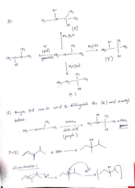 [Solved] ALKENE REACTION 1. Reaction of 2-ethyl-1-pentene with several ...