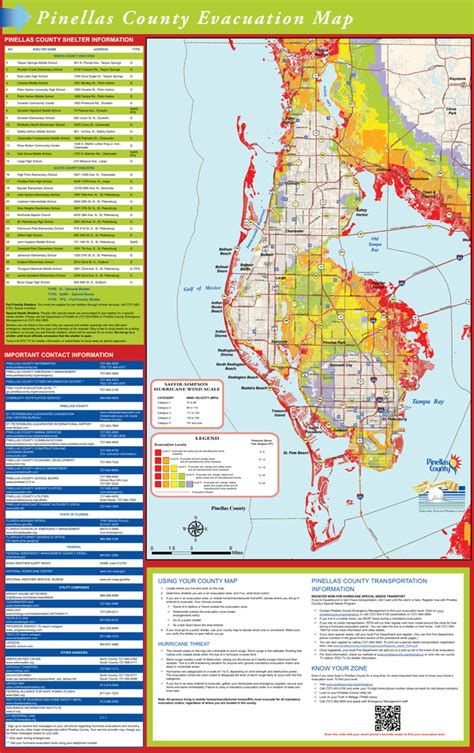 Pinellas County Evacuation Map