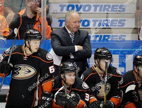 RANDY CARLYLE ANAHEIM DUCKS COACH CENTER Editorial Stock Photo - Stock ...