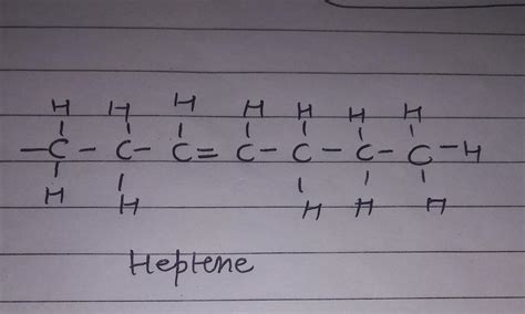 structure of Heptene - Brainly.in