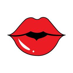 Lips silhouette Royalty Free Vector Image - VectorStock