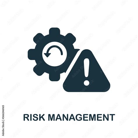 Risk Management icon. Monochrome simple Risk Management icon for ...