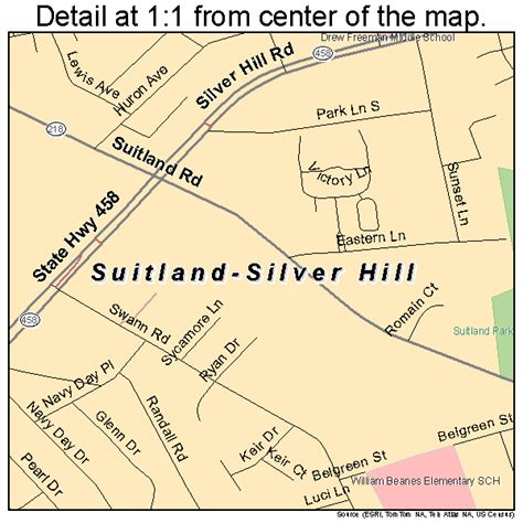 Suitland-Silver Hill Maryland Street Map 2475762