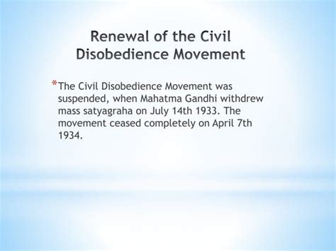 Civil disobedience movement | PPT