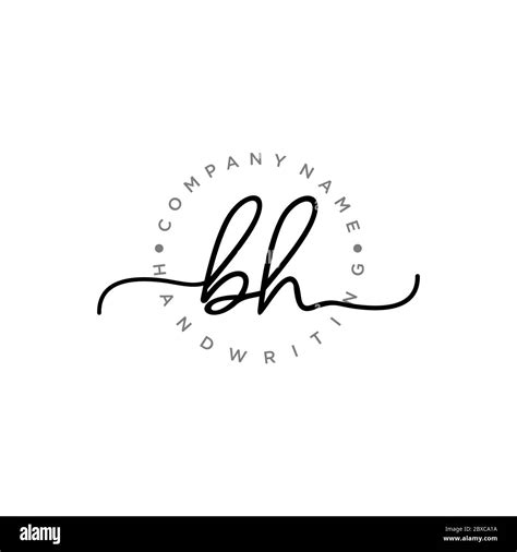 BH Initial handwriting logo template vector Stock Vector Image & Art ...