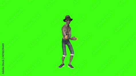 3d model alien dancing flex , animation, green screen Stock Video | Adobe Stock