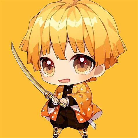 Chibi Zenitsu Agatsuma From Demon Slayer Kimetsu No Yaiba Line Art | Images and Photos finder