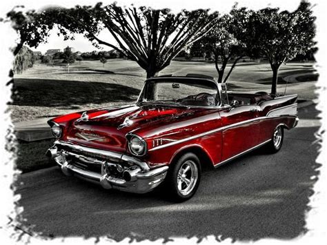 1957 Chevrolet Chevy Bel Air Convertible Deep Red Classic Car - Etsy