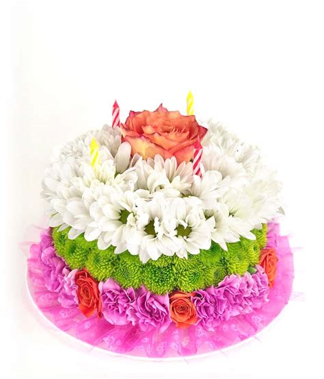 Happiest Birthday Flower Cake - FlowerOrder.com