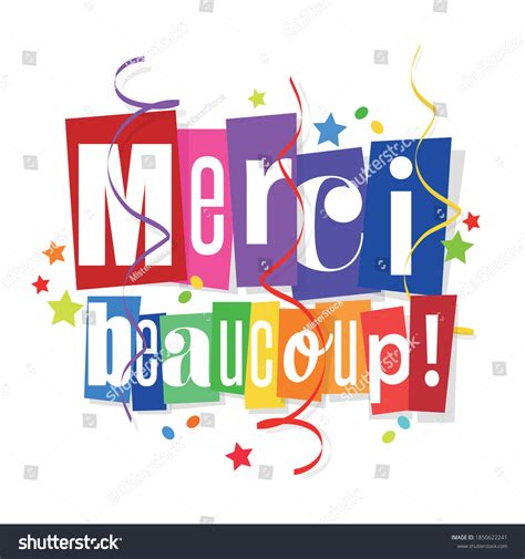 Merci Beaucoup Thank You Very Much Stock Vector (Royalty Free) 1850622241 | Shutterstock