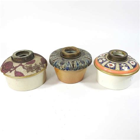 Lot 99 - A collection of oil lamp fonts