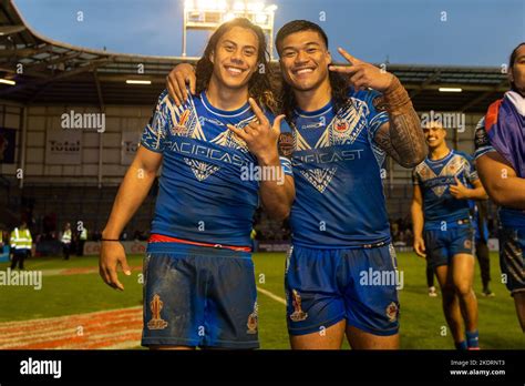 Tonga v Samoa Rugby League World Cup 2021 Stock Photo - Alamy