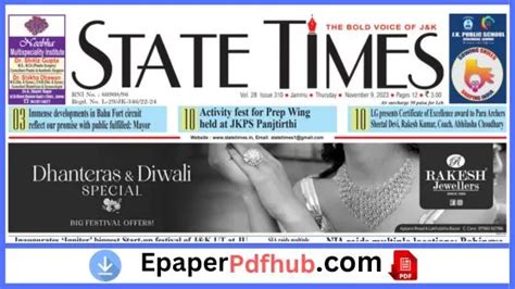 State Times Epaper PDF Download State Times Newspaper