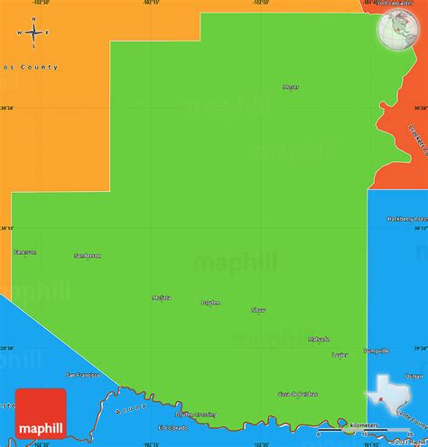 Political Simple Map of Terrell County